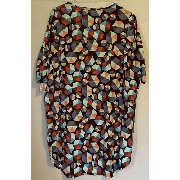 LuLaRoe Irma Simply Comfortable T Shirt Womens Sz XS Geometric Multi Color NWT - Picture 7 of 10